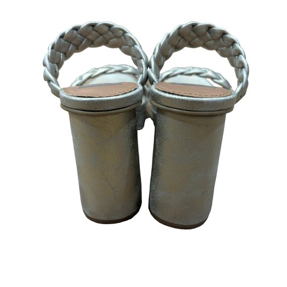 Dolce Vita Peggy Heels Braided Straps Platform Sandals Gold 8 - Picture 3 of 7